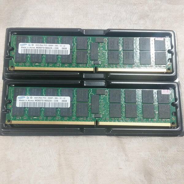 新品 Samsungサムスン8GB(4GB×2枚) 2Rx4 DDR2/667MHzPC2-5300P Reg-DIMM ECCサーバーメモリRAM 送料無料