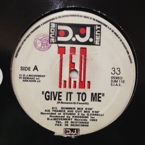 12inchレコード T.F.O. / GIVE IT TO ME