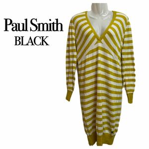 【美品】Paul Smith BLACK ポールスミス ワンピースカットソー ボーダー