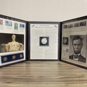リンカーン生誕200年記念ファイル　切手&コイン AS2384