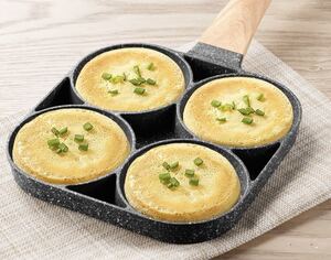 4穴フライパン パンケーキ IH ガス対応 家庭用 キッチン 目玉焼き 肉卵ハンバーガー鍋