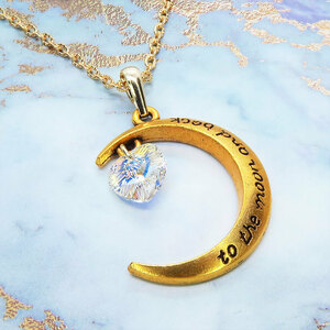  mat Gold three day month . Heart type Swarovski * crystal . combination . necklace crystal Aurora length adjustment possible 