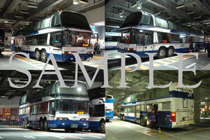 D【バス写真】L版4枚　JRバス関東　メガライナー　青春メガドリーム号