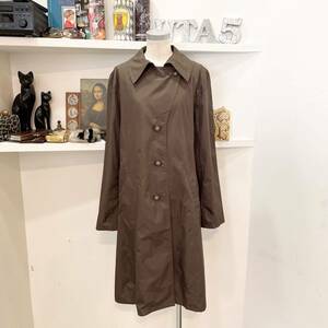 Aquascutum/coat/nylon/long/pouch/brown/アクアスキュータム/コート/ロング/茶色/ナイロン/ポーチ付き