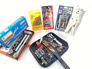 ★まとめ売り 工具セット ソケットレンチセット ドライバーセット ハンドドリル レンチ ソケット ワイヤーストリッパー ビット 管理C422