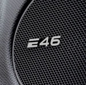 ステッカー BMW ビーエムダブリュー E46 ４個セット アクセサリー 車 内装 オーディオスピーカー等に シール ★新品送料無料★