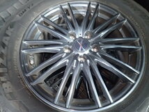 美品バリ溝 ウェッズ ヴェルヴァ アグード 17x7J +47 ブリザック DM-V2 225/65R17 2018年製 4本 ハリアー エクストレイル CX-5 CX-8 CR-V_画像2