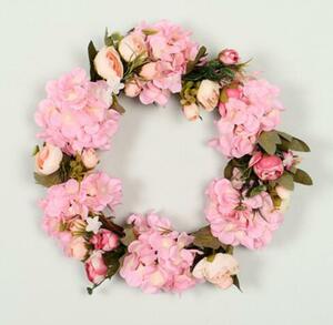  hand made * new goods * lease diameter approximately 38cm* artificial flower * wall decoration * entranceway lease * ornament *. shop decoration * pink 