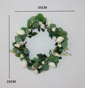  hand made * artificial flower lease 35cm** wall decoration * entranceway lease * party for * wedding * new year lease 