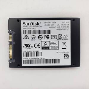 【送料無料・SSD240GB】サンディスク SanDisk(管:CW2-SD-800996)2.5インチ SDSSDHII-240G 6Gb/s フォーマット済み