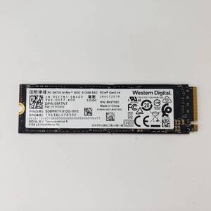 【使用0時間・高速SSD NVMe 512GB】Western Digital製(管:CW3-WD-478302)SN730 SDBPNTY-512G-1012 動作確認済み フォーマット済み