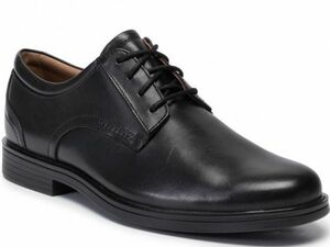  free shipping CLARKS 25cm oxford black black leather we b business office casual sneakers boots YYY82