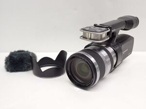 SONY デジタルHDビデオカメラレコーダー NEX-VG20 レンズ SEL18200 ソニー 動作品 ∩ 6459A-2
