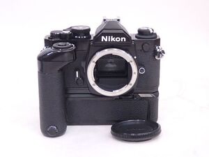 NIKON/ニコン フィルム一眼レフカメラ NEW FM2 ブラック ボディ/ニコンFマウント モータードライブ MD-12付 § 6451C-4