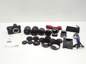 Nikon ミラーレス一眼カメラ 1 V1 レンズ 4本セット ニコン 説明書 SB-N5 FT1 付き ∩ 641E2-5