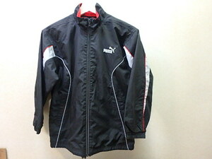 N201U PUMA PUMA 140 SIZE RISE Zip Up Jacket Black Jumper Otors Kids Kids Jr.