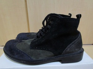 CAMPER TWINS クレイジーパターン スウェード レザー ブーツ 革靴 カンペール　27.5cm 28cm 43