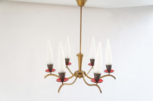 SALE! France antique 6 light chandelier / Classic antique / Mid-century / antique lighting / abroad lighting / dressing up lamp /