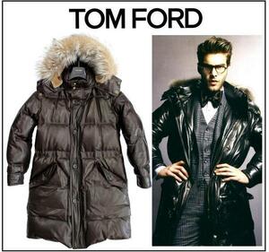 TOM FORD ultimate one living thing super rare 44 size regular price 180 ten thousand jpy leather × mouton × fur down military coat jacket Tom Ford 