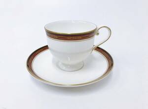 NARUMI ナルミ カップ&ソーサー レッドライン 金彩 赤系 ティーカップ コーヒーカップ 食器セット 洋食器 食器 陶器