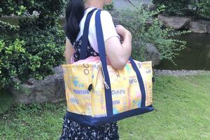 レジカゴバッグ 保冷保温折りたたみ エコバッグ 大容量レジかごバック イエロー