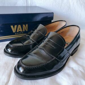 VAN SHOES レザー　革靴　ビジネスシューズ　ローファー　コインローファー　黒　25.5 made in japan