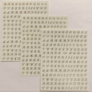 ネイルシール アルファベット 3色セット