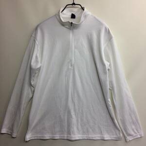 日本製 mont-bell モンベル 長袖プルオーバーシャツ Lサイズ ホワイト ポリ100%