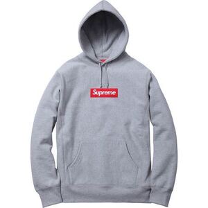 美品 中古 Supreme Box Logo Pullover【 XL 】Heather Grey 2014シュプリーム ボックス ロゴ グレー XLarge XL Hooded Sweatshirt
