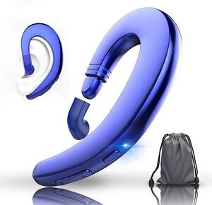 Bluetooth 5.0 耳掛け式 Bluetooth ヘッドセット 片耳 ワイヤレスイヤホン 超軽量 イヤホン 左右耳兼用 ハ