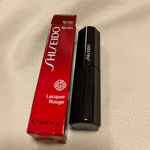 資生堂 shiseido ラッカールージュ 赤 リップ