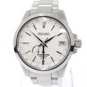 【1円スタート】極美品 SEIKO セイコー SBGE009/9R66-0AE0 グランドセイコー スプリングドライブ SS GMT メンズ 76995 腕時計