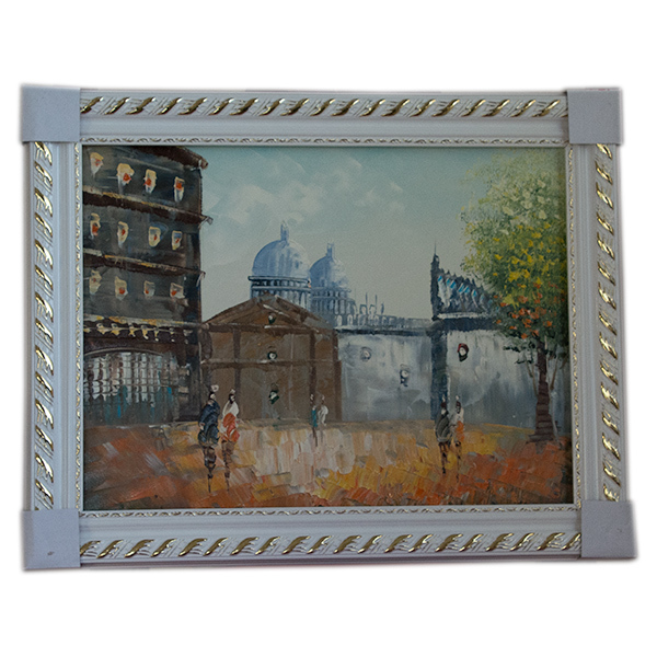 Oil Painting M Europe Street Corner of Paris Hand Painted acsy06 38X48cm Imported Interior Wall Decoration Opening Commemoration, painting, oil painting, Nature, Landscape painting