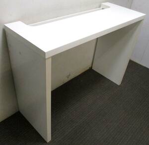 カウンターテーブル　バーテーブル　RD-T8630　ホワイト　幅120cm　 鏡面木製天板　直接引取歓迎 高梨産業　テーブル　バー　カウンター