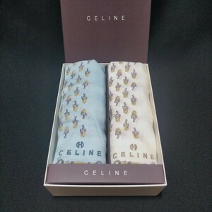 セリーヌ CELINE ハンカチ 未使用品 2枚 鍵 キー 透かしマカダム