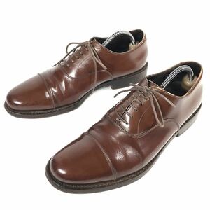 [ Gucci ] подлинный товар GUCCI обувь 24.5cm чай распорка chip бизнес обувь внутри перо тип натуральная кожа мужской мужской Италия производства 39 1/2