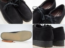 新品/CLARKS ORIGINALS/クラークス オリジナルズ/WALLABEE/ワラビー/BLACK SUEDE/ブラック スエード/黒/26155519/27.5cm_画像3