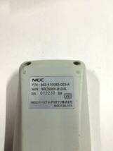 NEC RRC9000-8104L リモコン　ジャンク扱い_画像3