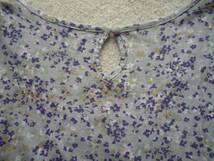 レプシムローリーズファーム半袖カットソーＭブルー花柄チュニック綿レディースプルオーバー_画像3