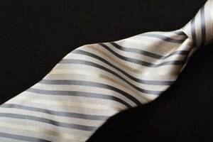 SALE*[TI1305]joru geo Armani black label necktie silk made multi stripe new goods 