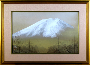  Shimizu .(. пик ) автограф японская живопись подлинный произведение Acre