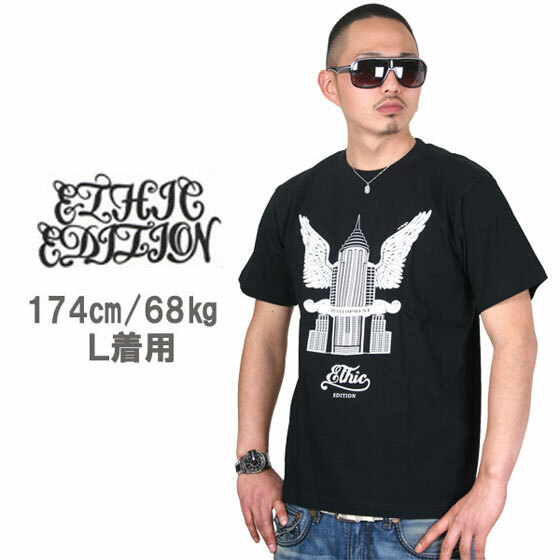 Lサイズ ETHIC EDITION エシック エディション DEVELOPMENT デベロップメント Tシャツ ブラック×ホワイト 黒 白 モノトーン ストリート