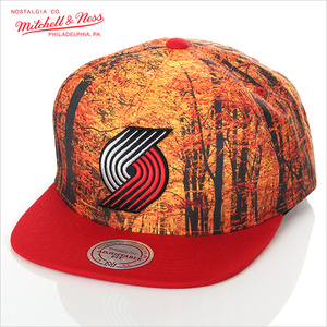 Mitchell＆Ness/ミッチェル＆ネス スナップバックキャップ 【PORTLAND TRAIL BLAZERS】 オレンジ×レッド 〔 アメージング 通販 〕