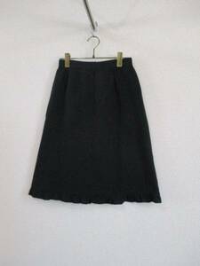 PEACENOWグレー裾フリル膝丈スカート（USED）122516
