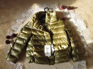  extraordinary * new goods regular price 7.2 ten thousand tag attaching hell no*HERNO Kids down jacket including carriage *8 Italy made soft moss green * small pattern . woman . high class down 