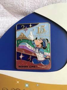  Disney resort line | Tokyo Disney si-15 anniversary original pin badge | unopened * unused * new goods 