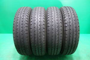 H428-20 送料無料 165/80R13 90/88N LT 夏タイヤ 4本セット YOKOHAMA BluEarth-Van RY55 8分山 深溝 2020年製