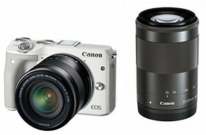 Canon ミラーレス一眼カメラ EOS M3 ダブルズームキット(ホワイト) EF-M18-(新品未使用品)