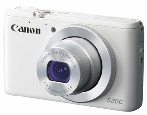 Canon デジタルカメラ PowerShot S200(ホワイト) F値2.0 広角24mm 光学5倍 (新品未使用品)