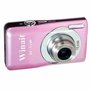 Winait v100ピンク15メガピクセルデジタルカメラ(新品未使用品)